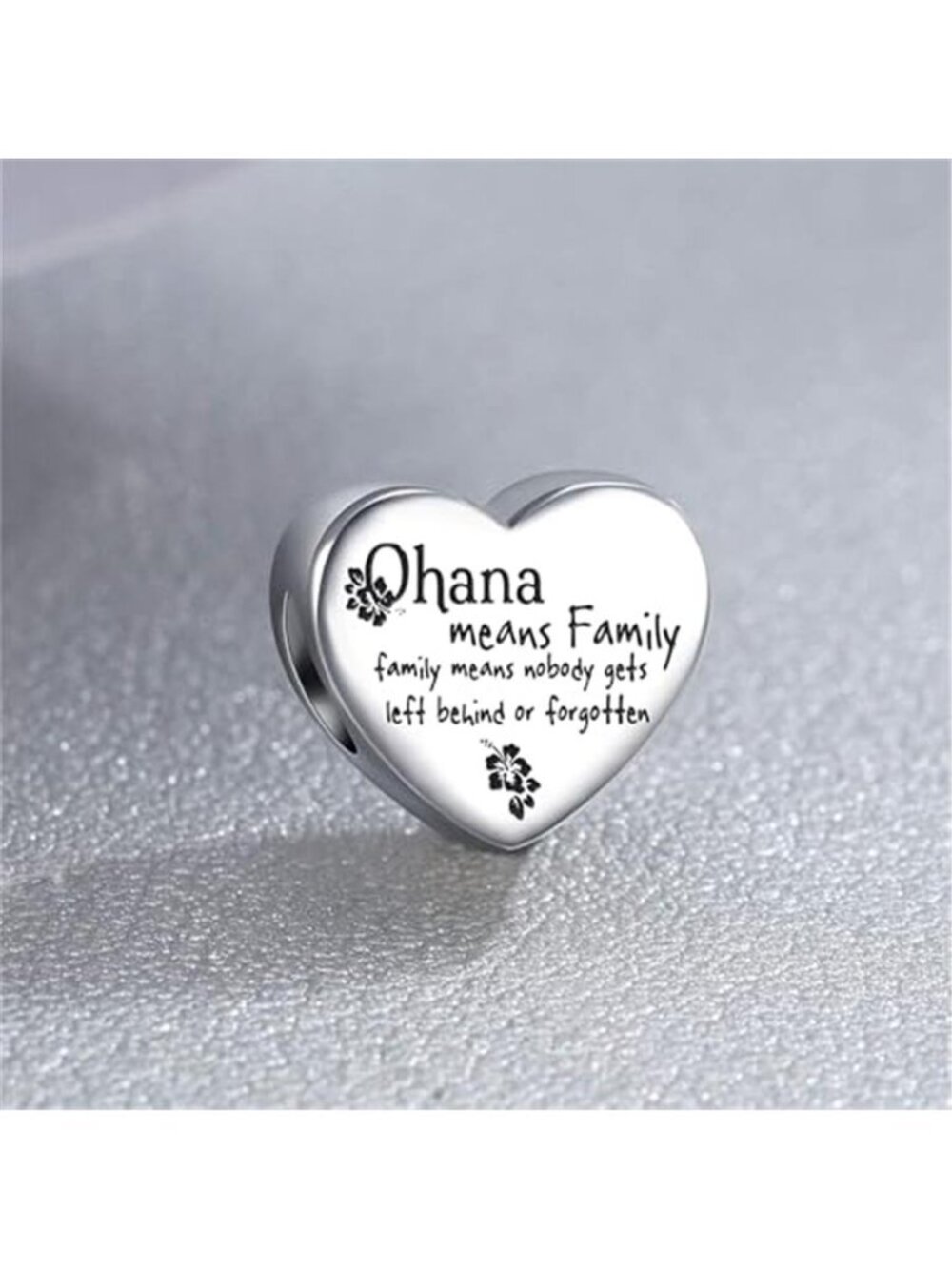 Love Heart Charm Ohana Family Charm Bracelet Pendant Gift Jewelry Women - Picture 2 of 7